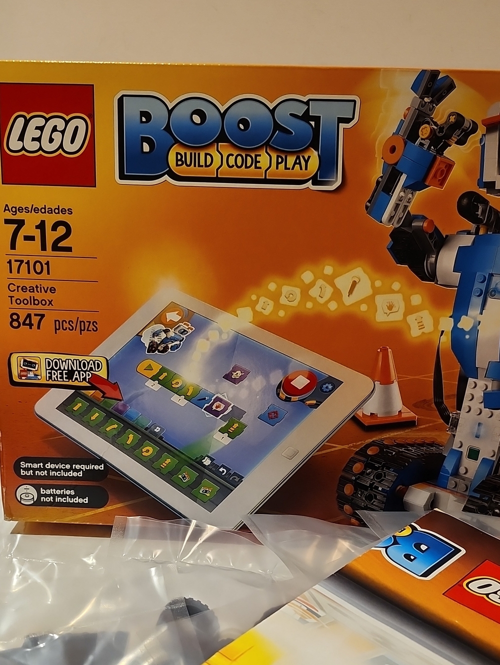Lego Boost Creative Toolbox - Blue and Orange 17101 Incomplete